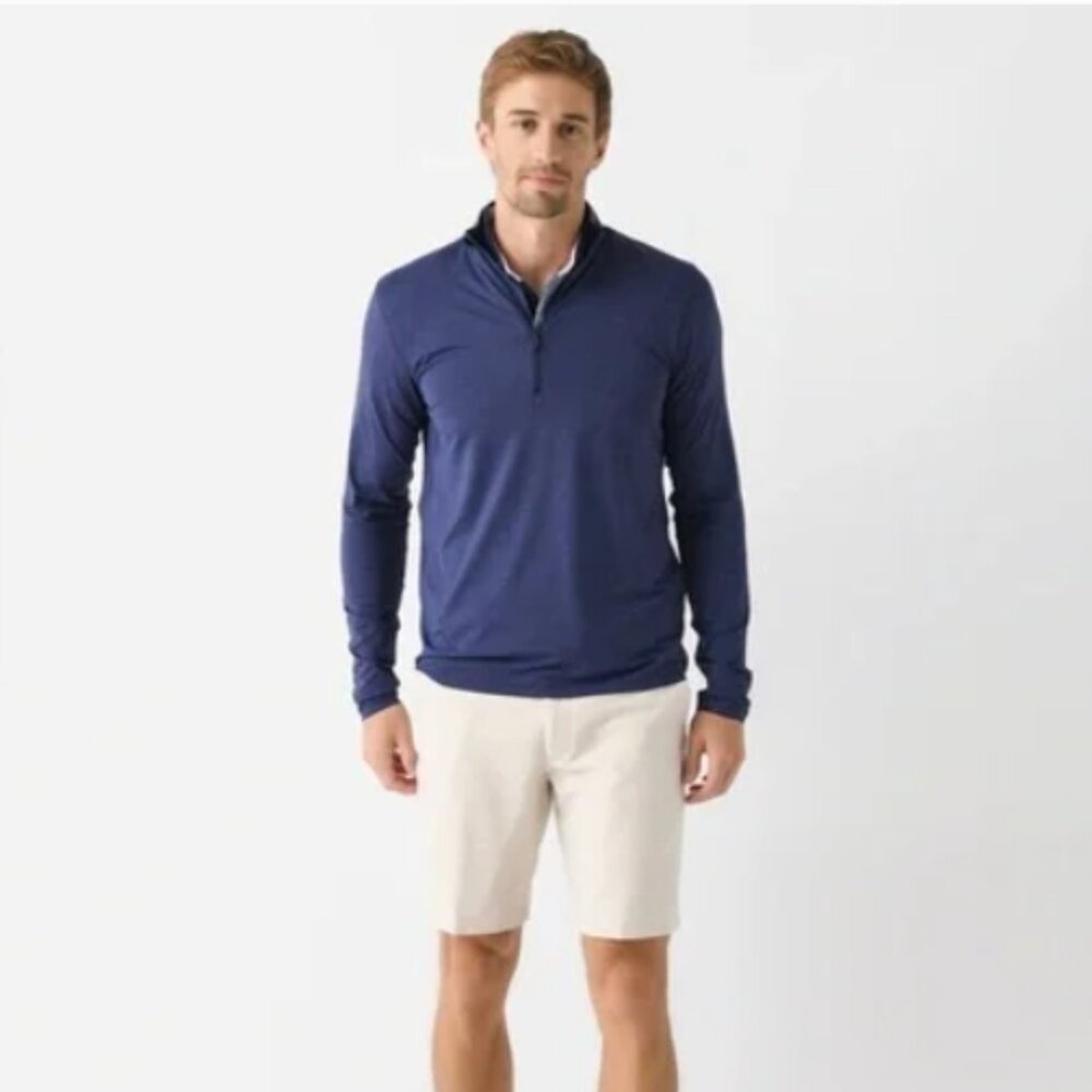 Greyson Men's Navy Blue Quarter-Zip Pullover